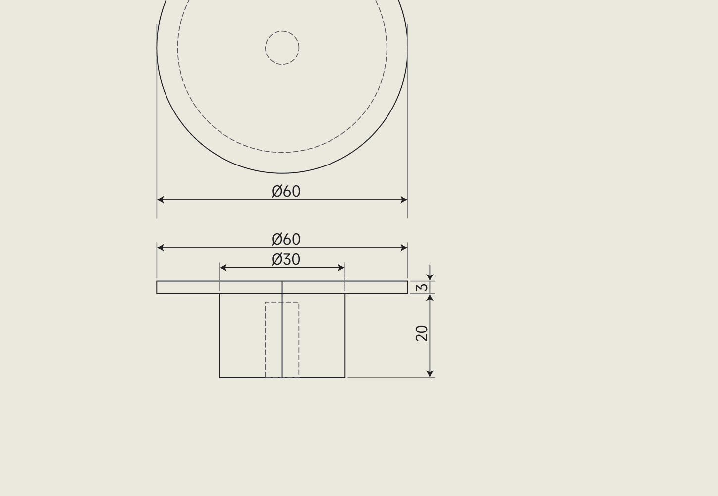 Calla technical drawing